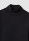 Black cropped cotton-blend fleece sweatshirt with crew neck_1