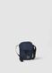 Blue crossbody bag with zip fastening and adjustable strap_0