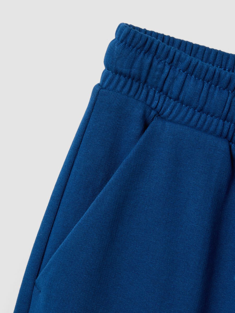 Blue organic cotton jogger trousers_2