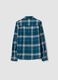 Blue checked pure cotton shirt_2