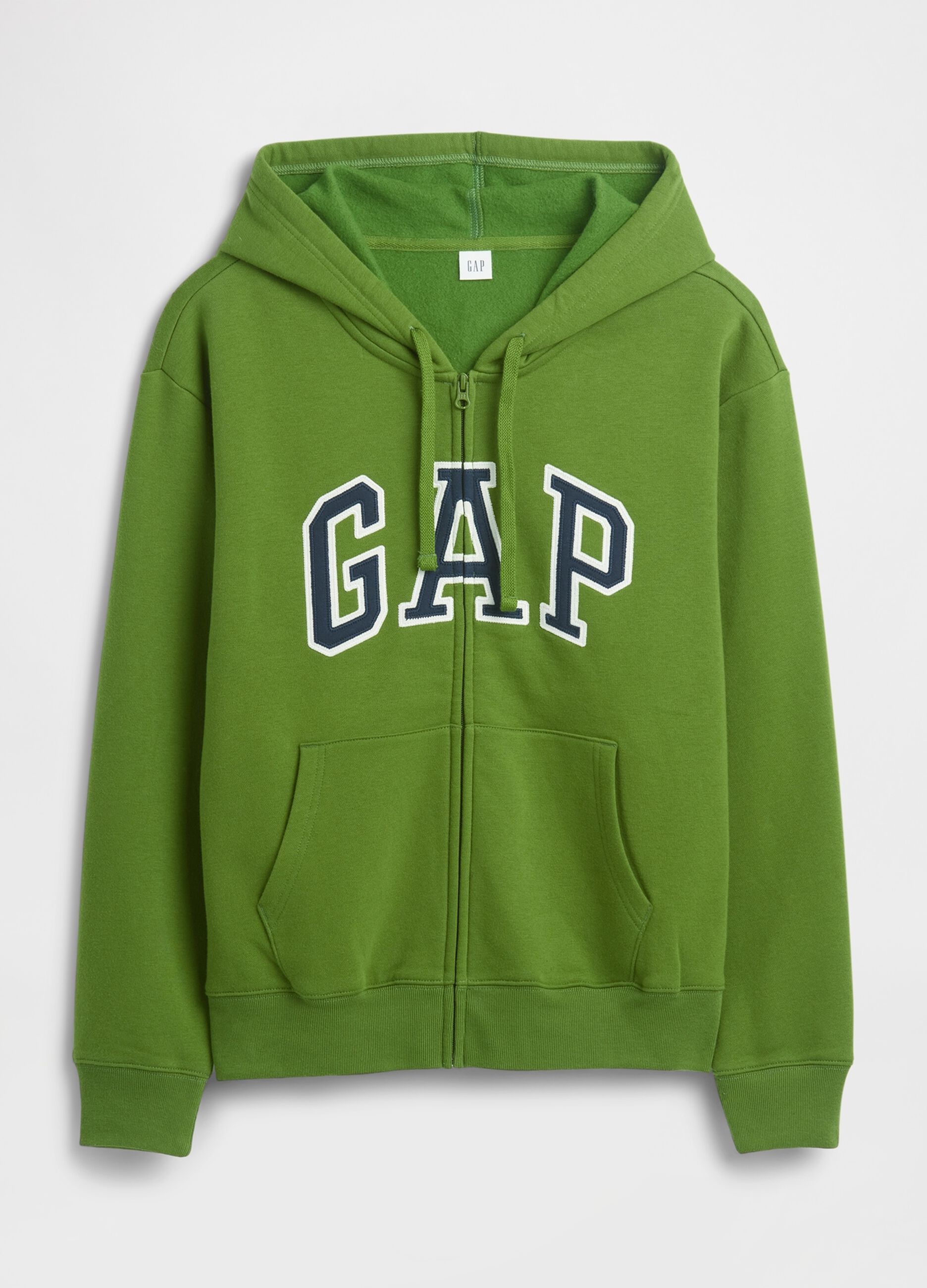 سترة رياضية بسحاب وغطاء رأس وشعار GAP