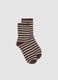 Brown striped stretch-fabric socks_0