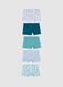 Multipack of five multicoloured stretch cotton boxers_0
