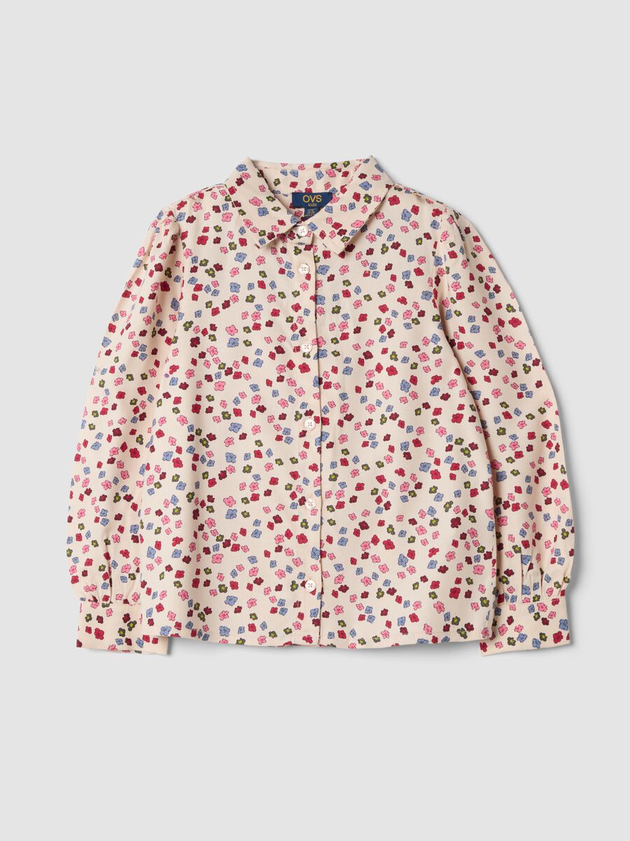 Multicolour pure viscose floral print shirt, regular fit_0