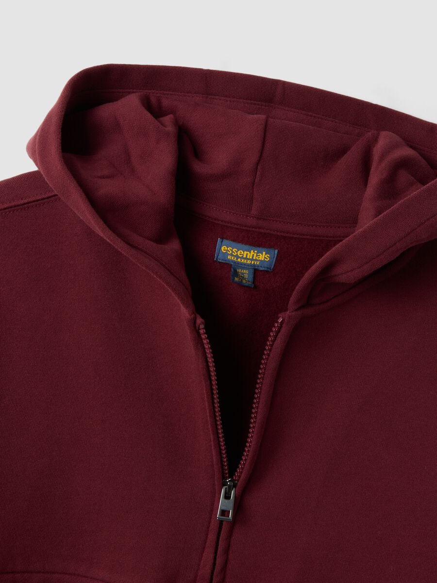 Brown organic cotton hoodie sweatshirt, relaxed fit_2
