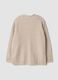 Beige stretch cardigan with deep V-neck_2
