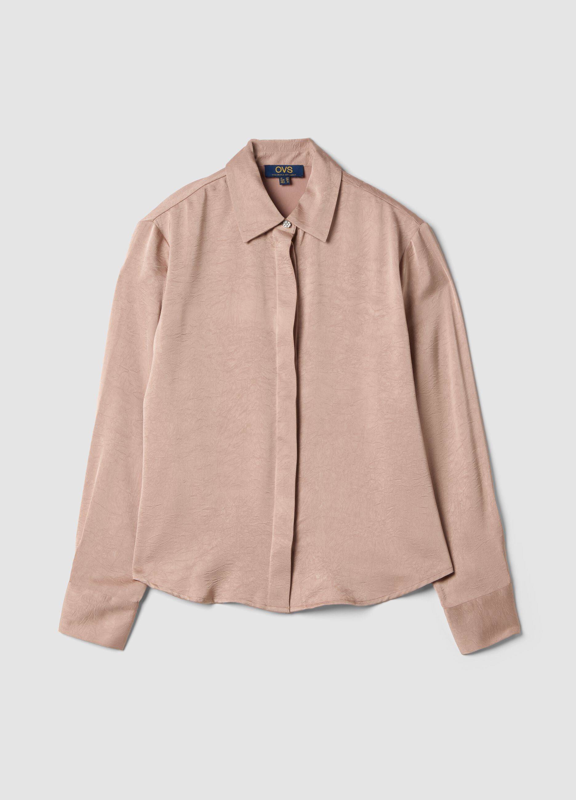 Camicia rosa regular fit con colletto classico