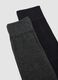 3-pack of long grey and black socks in stretch organic cotton_1
