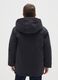 Black padded jacket with hood for boys regular fit_1