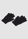 Black stretch-fabric gloves with skeleton print_2