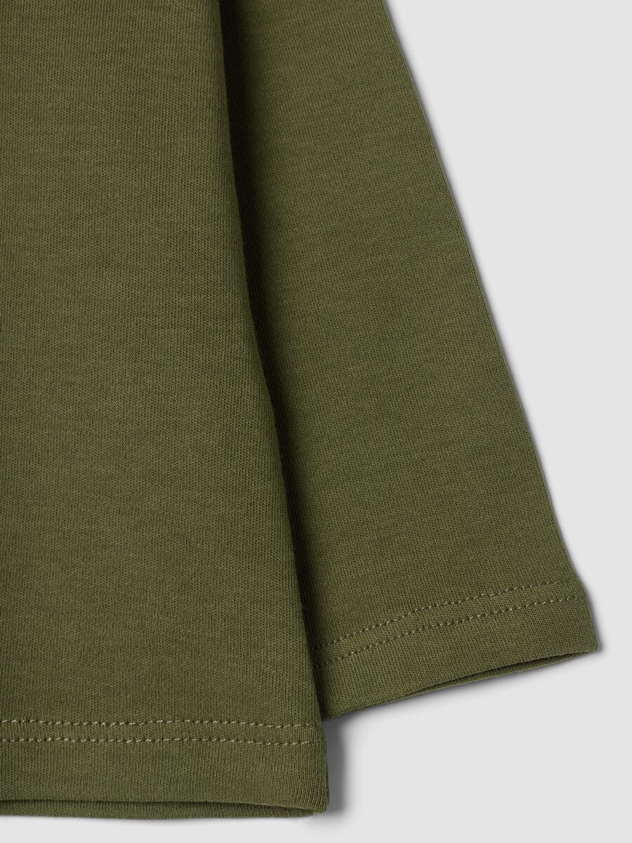 Moss green organic cotton roll-neck jumper_3