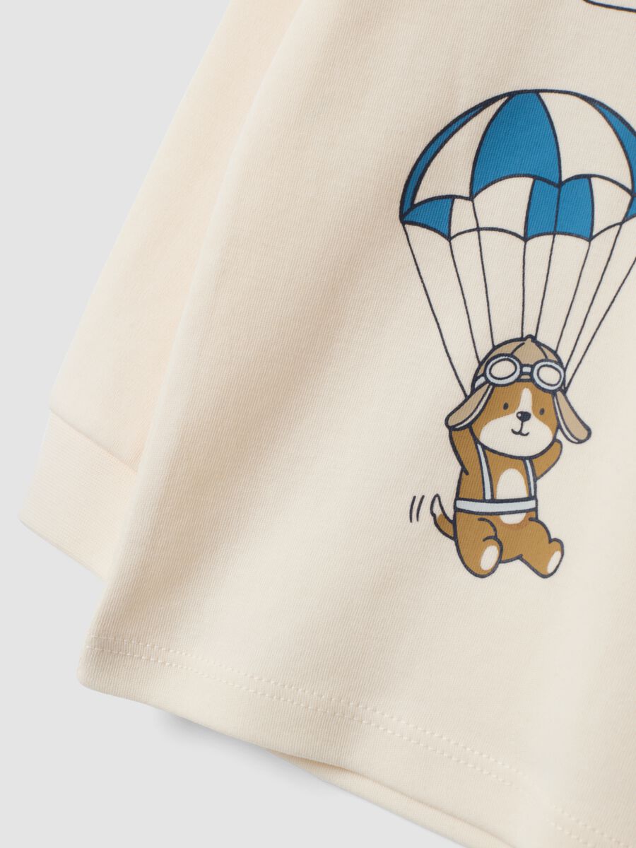 بلوزة بيج من قطن عضوي خالص بياقة عالية_3
