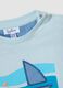Light blue short-sleeved pure cotton T-shirt_3