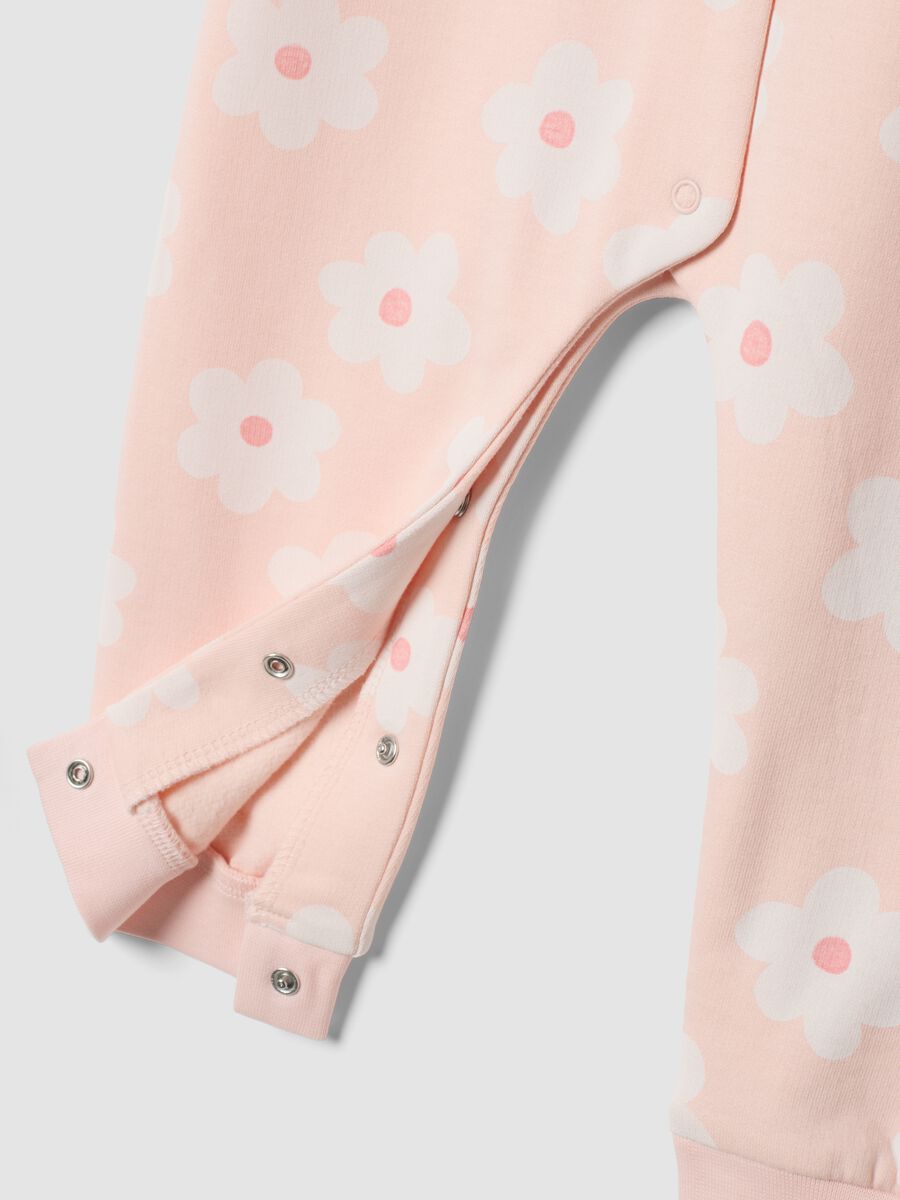 2-pack of multicolour organic cotton babygrows with floral print_3