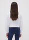 White organic cotton sweatshirt with front print for girls_2