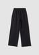 Black wide-leg cotton-blend trousers with lurex_2