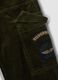 Green pure cotton cargo joggers, relaxed fit_1
