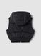 Black padded gilet with hood and zip_2
