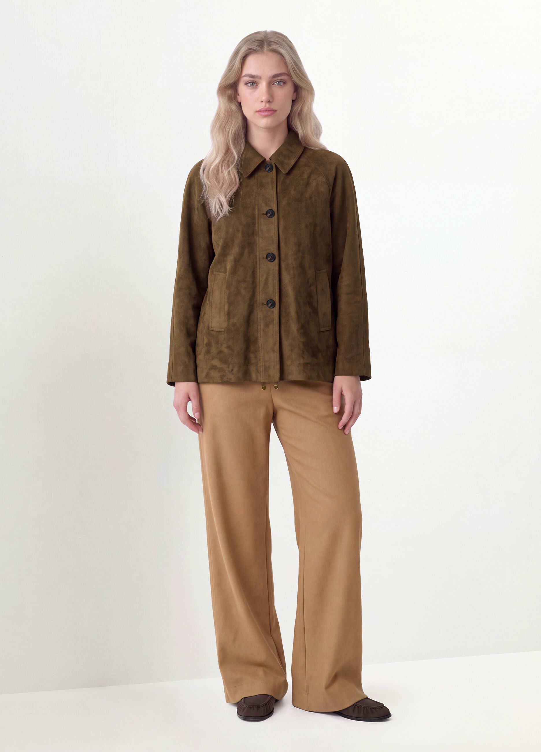 Giacca marrone regular fit con bottoni