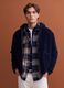 Blue sherpa hoodie, regular fit_0