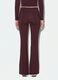 Pantaloni viola flare in modal elasticizzato_3