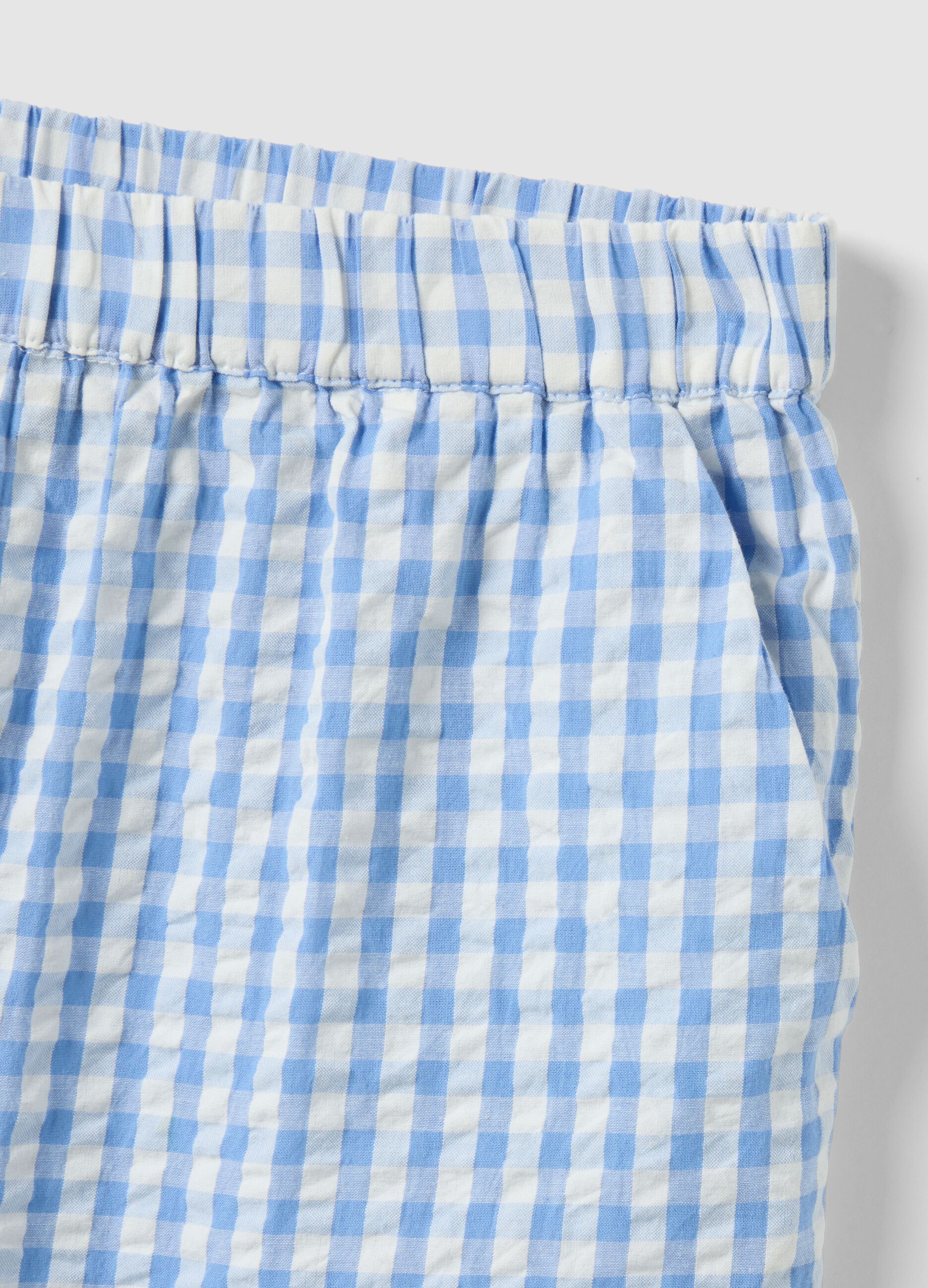 Multicolour check pure cotton pyjama trousers regular fit