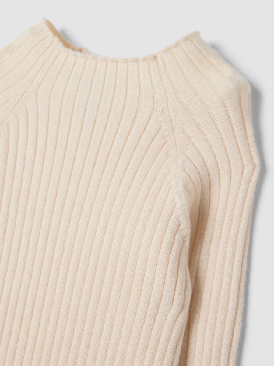 White ribbed viscose-blend crew-neck top_2