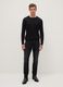 Black slim fit stretch cotton jeans_0