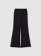 Black flared joggers in pure cotton_2