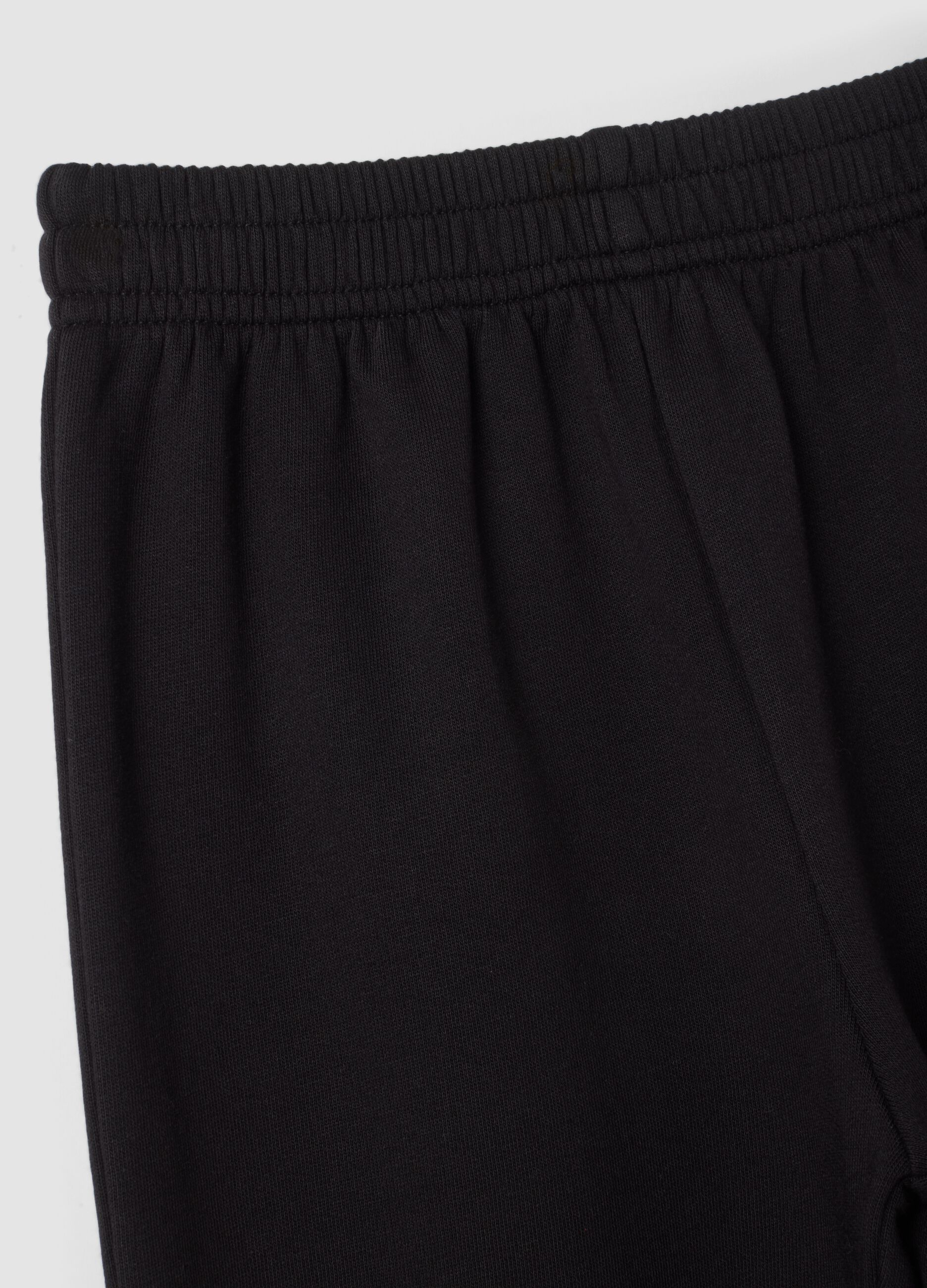 Pantaloni jogger neri in puro cotone