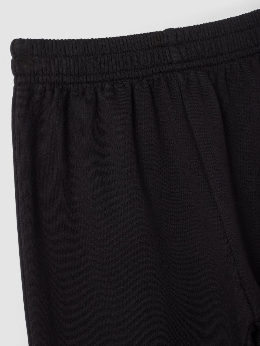 Black pure cotton joggers_2