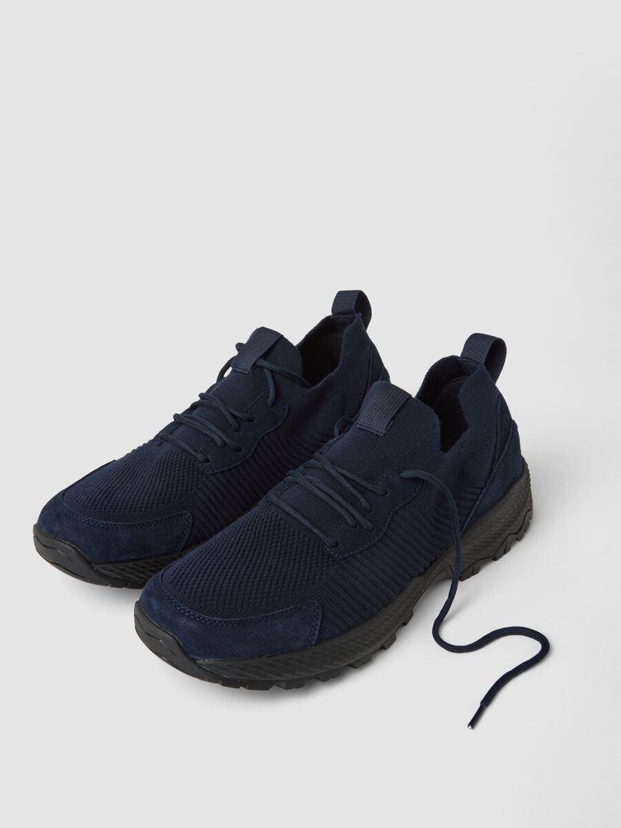 Blue trainers with lug sole_2