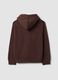 Felpa marrone con cappuccio e fiocco relaxed fit_2