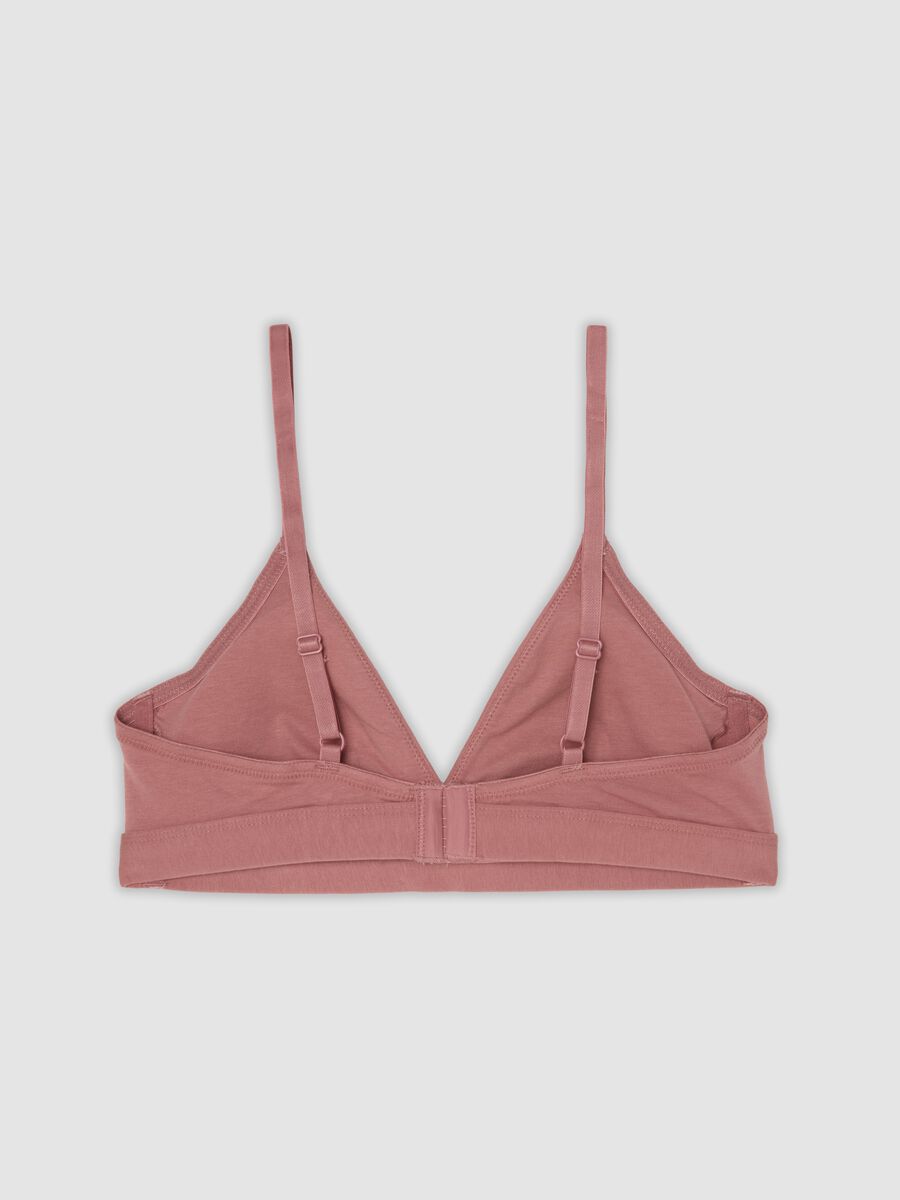 Pink triangle bra in organic cotton and stretch viscose_2