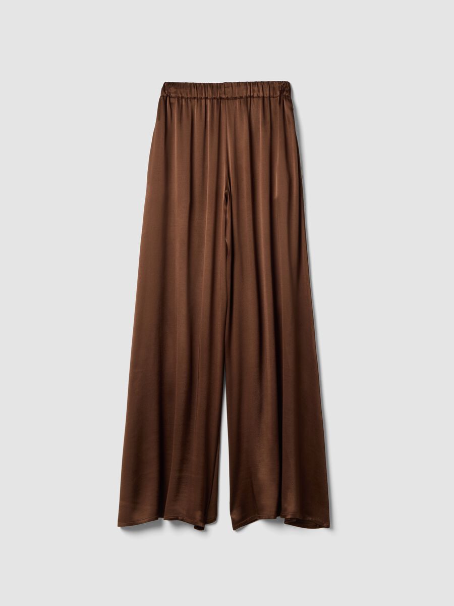 Brown pure viscose straight-leg trousers_2