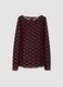 Maglia viola in tessuto elasticizzato con pizzo regular fit_0