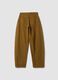 Brown pure cotton barrel-fit jeans_6