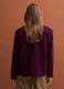 Burgundy red viscose-blend jacket with crew neck, regular fit_3