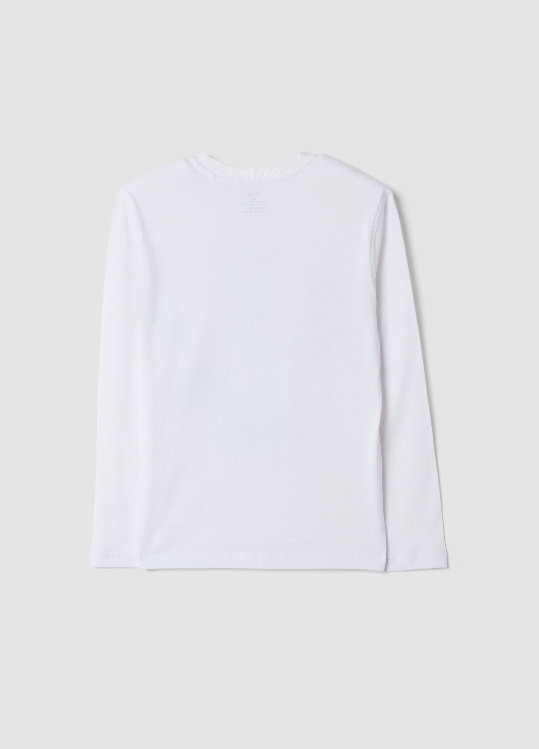 White organic cotton crew-neck T-shirt