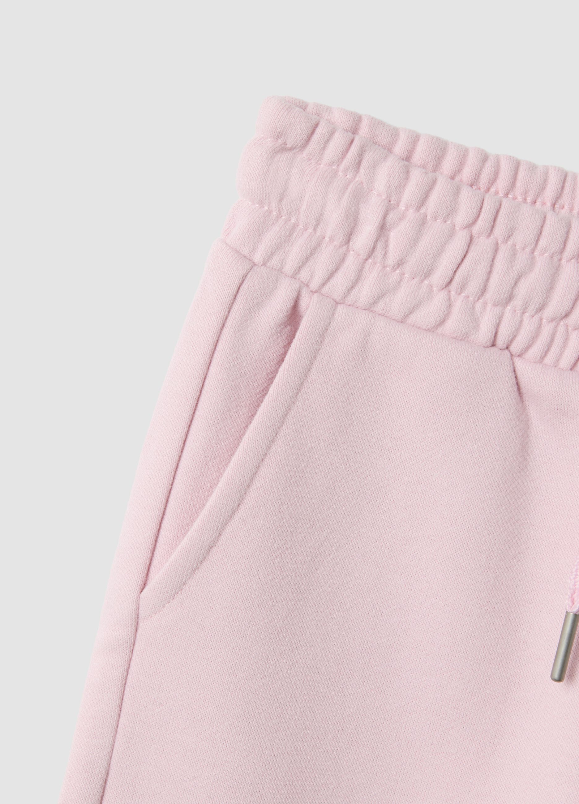 Pink trousers in pure organic cotton