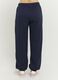 Blue cotton blend jogger trousers with regular fit_2