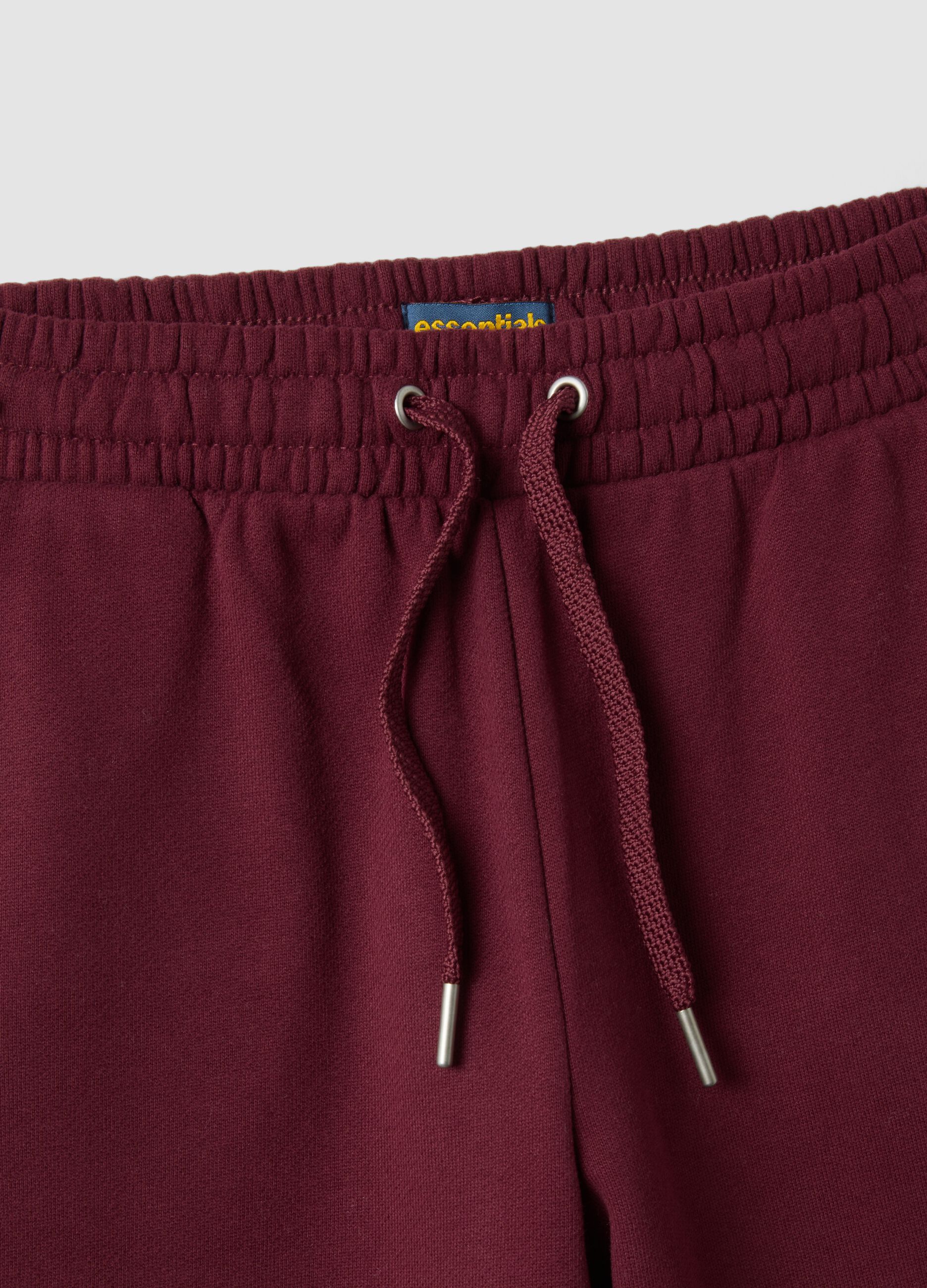 Purple flare trousers in pure organic cotton