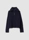 Blue stretch wool half-zip jumper_0