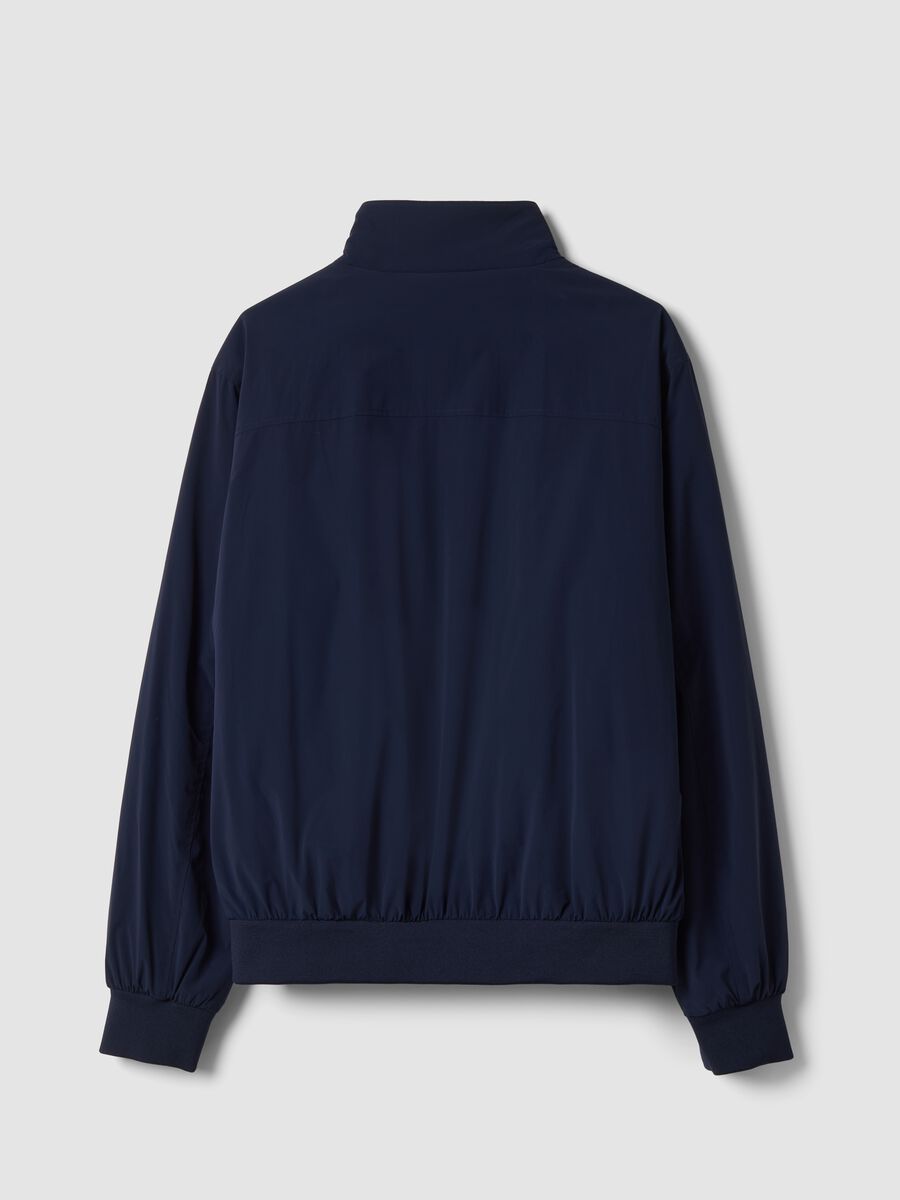 Blue stretch-fabric jacket with zip_2