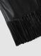 Black midi skirt with fringe hem_5