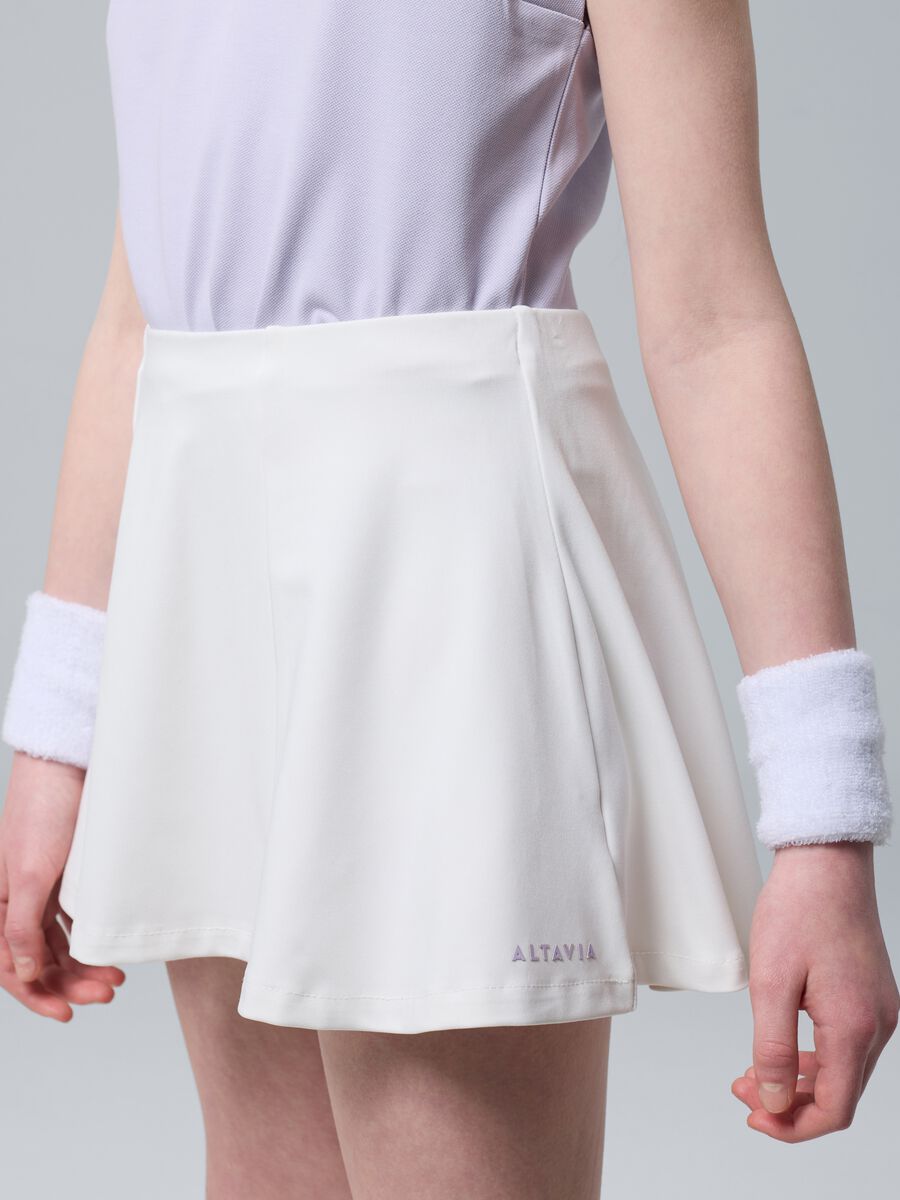 ALTAVIA COURT white performance skirt in stretch technical fabric_1