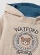 Beige pure cotton hoodie sweatshirt with crew neck_2