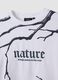 White pure cotton T-shirt with Nature slogan_6