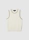 Women's white stretch-blend sleeveless top_4