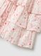 Girls' Multicolour Pure Cotton Tiered Skirt with Floral Pattern_3